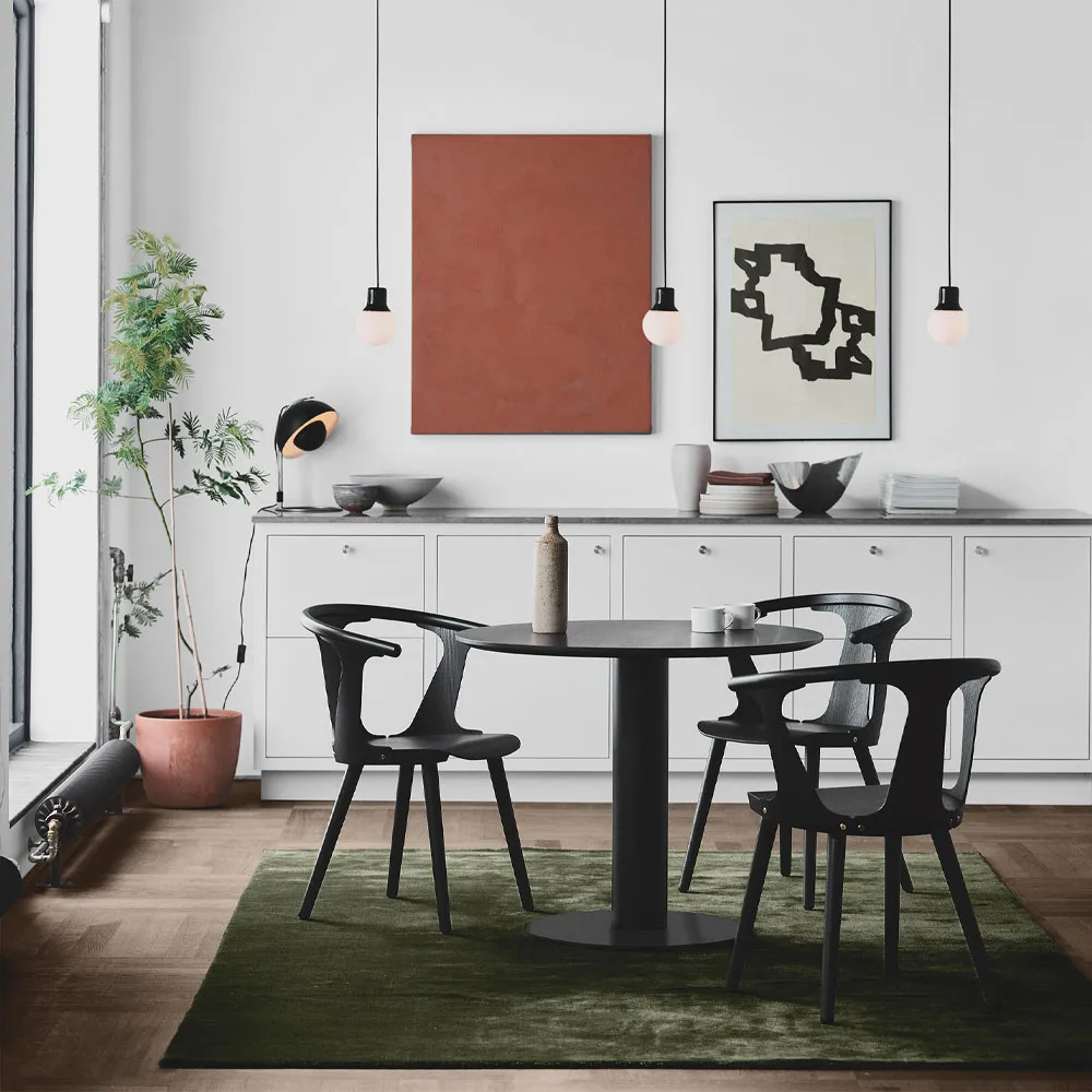 Mass Light NA5 Pendant, Black marble/white, nero marquina &Tradition