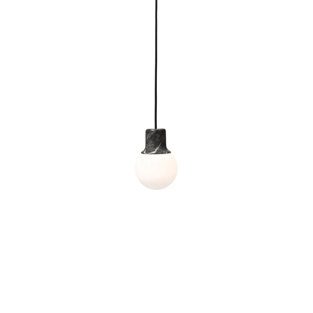 Mass Light NA5 Pendant, Black marble/white, nero marquina &Tradition