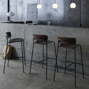 Pavilion AV9 barstool - Black, steel legs - &Tradition