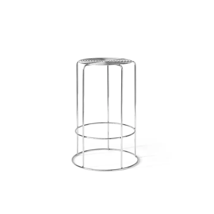 Wire VP15 bar stool - Stainless steel, 65 cm - &Tradition