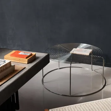 Wire VP17 coffee table - Stainless steel, Ø74x36 cm - &Tradition