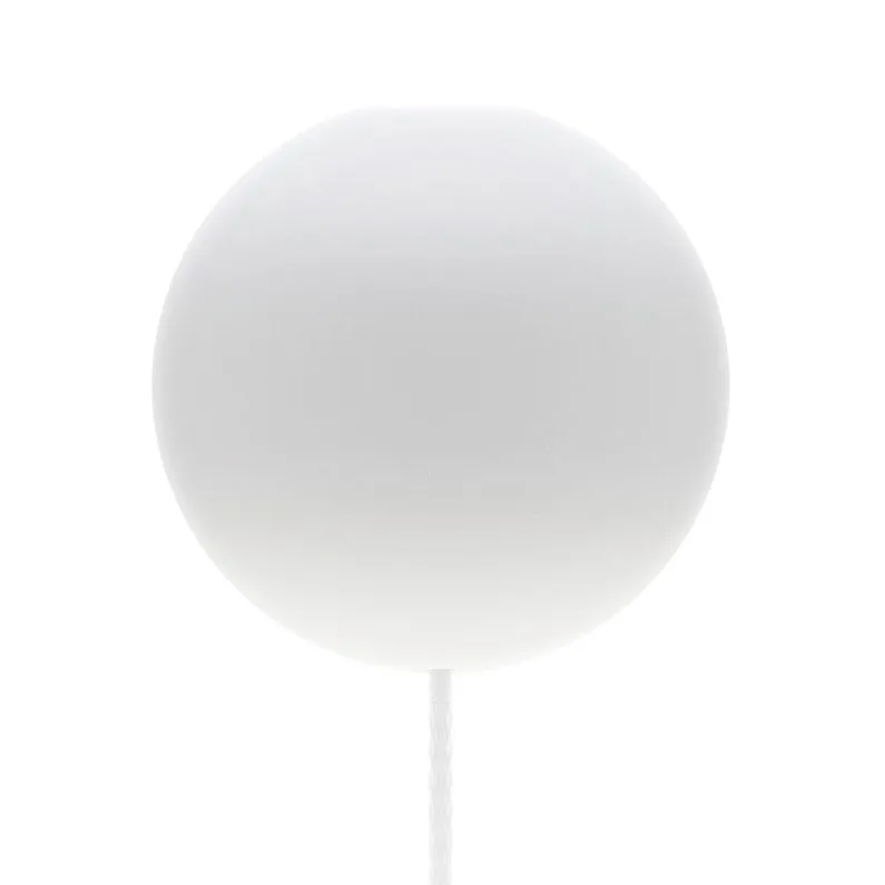 Cannonball ceiling cup with cord, white Umage
