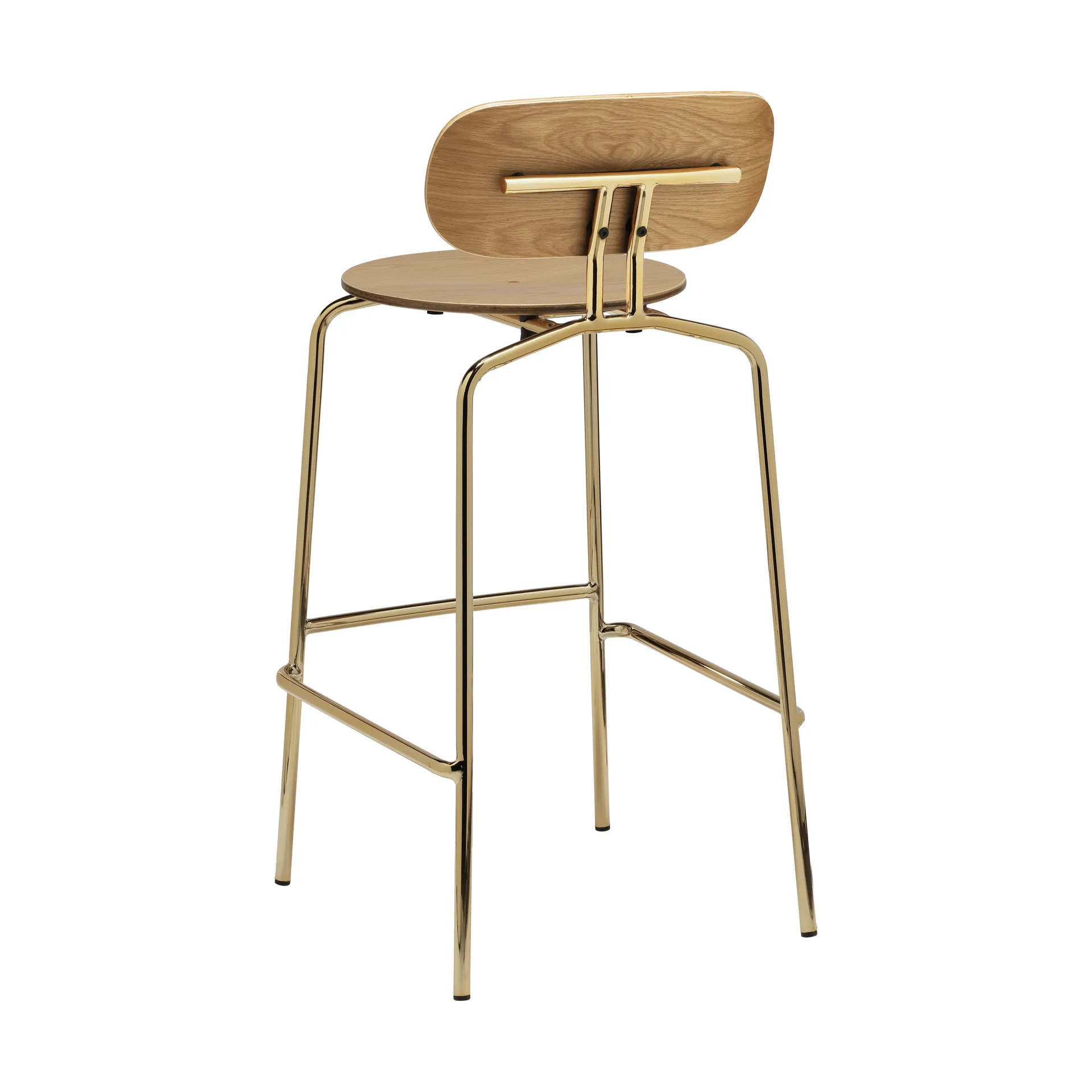 Curious bar stool 75 cm, Oak-brass Umage
