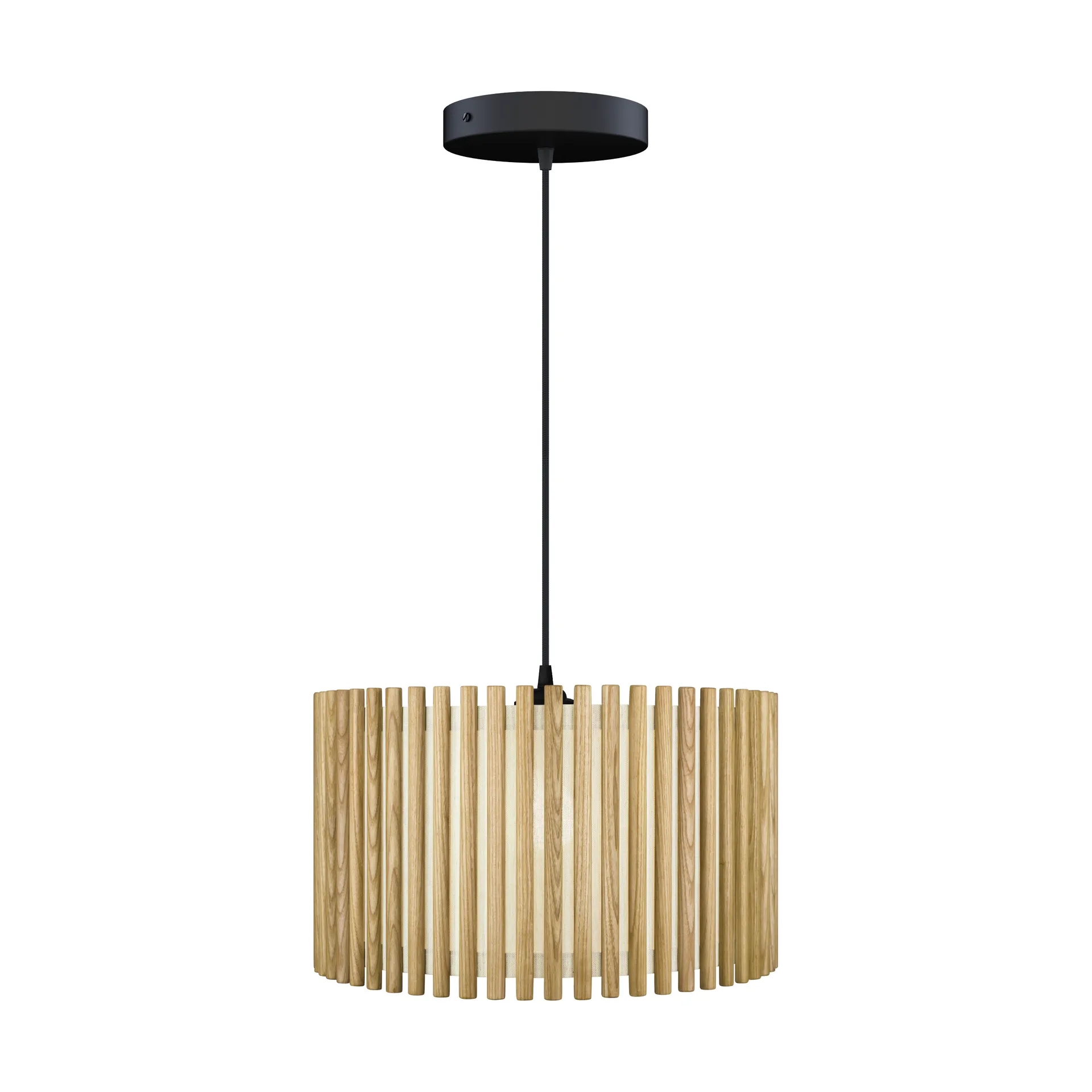 Komorebi pendant large, Circle oak-black Umage