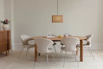 Komorebi pendant large - Square dark oak-Black - Umage