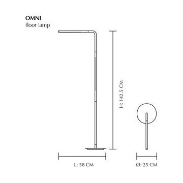 Omni floor lamp - Brass - Umage