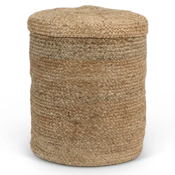 UNC storage basket with lid Ø40 cm - nature - URBAN NATURE CULTURE