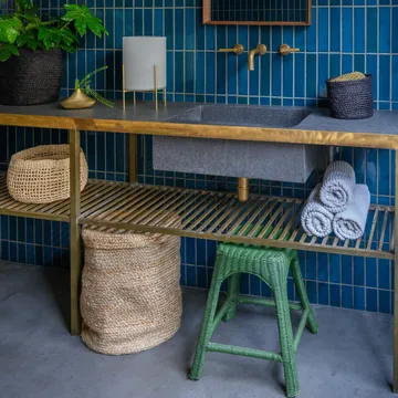 UNC storage basket with lid Ø40 cm - nature - URBAN NATURE CULTURE