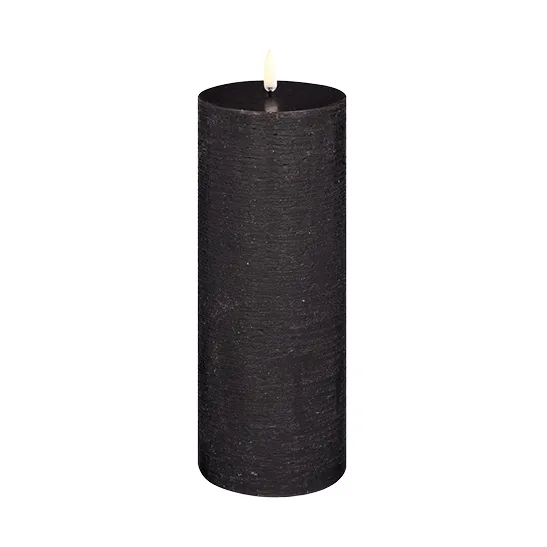 Pillar LED candle Ø7,8x20 cm, Black Uyuni Lighting