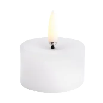 Uyuni LED Block Candle melted, White, Ø5x2.8 cm Uyuni Lighting