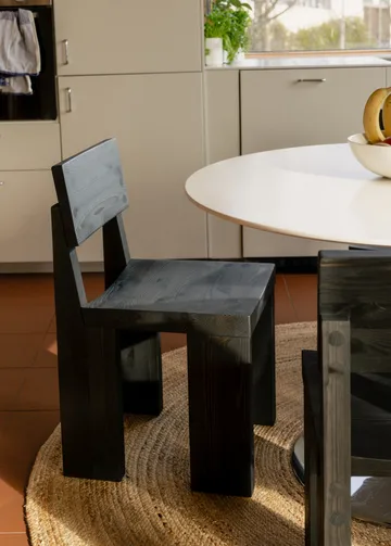 001 Dining Chair chair - Black-stained pine - Vaarnii