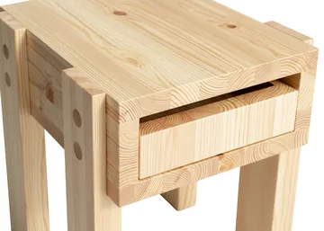 003 Stilts Side Table side table - Matte oil-waxed pine 40x36x45 cm - Vaarnii