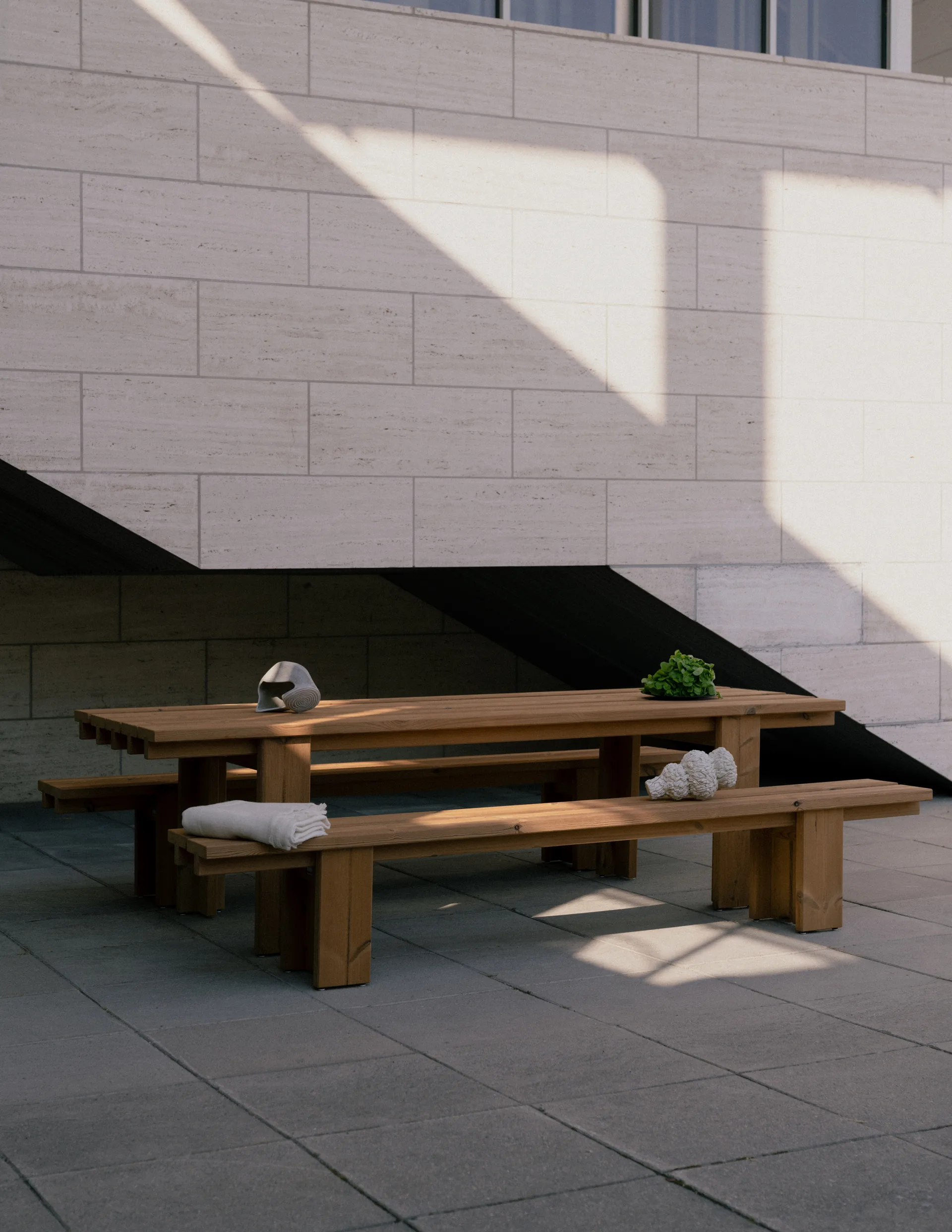 013 Osa Outdoor Bench bench, Thermally treated pine, 270x37x49 cm Vaarnii