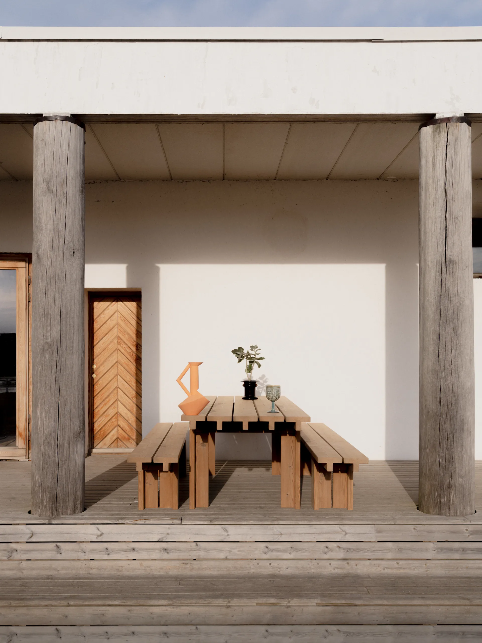 013 Osa Outdoor Bench bench, Thermally treated pine, 333x37x49 cm Vaarnii