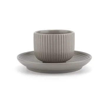 Duga espresso cup with saucer 4-pack - White. sandgrey. antracit. black - Vargen & Thor