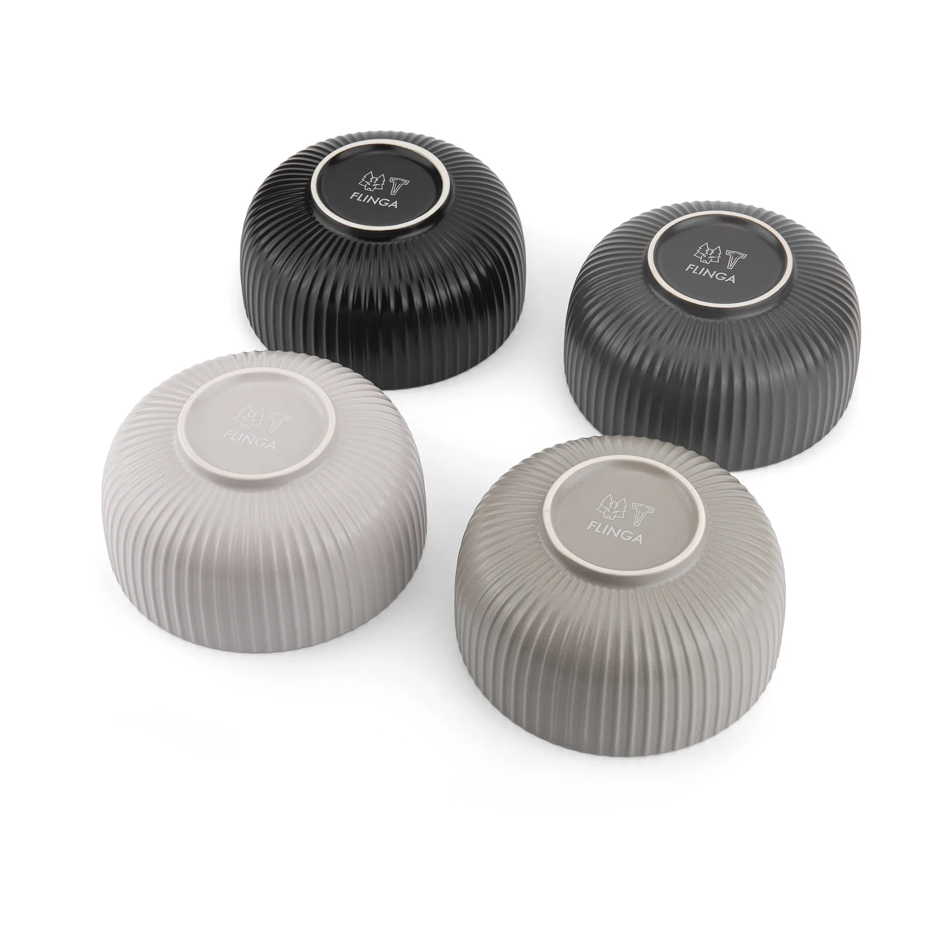 Duga flinga bowl 70 cl 4-pack, White. sandgrey. antracit. black Vargen & Thor