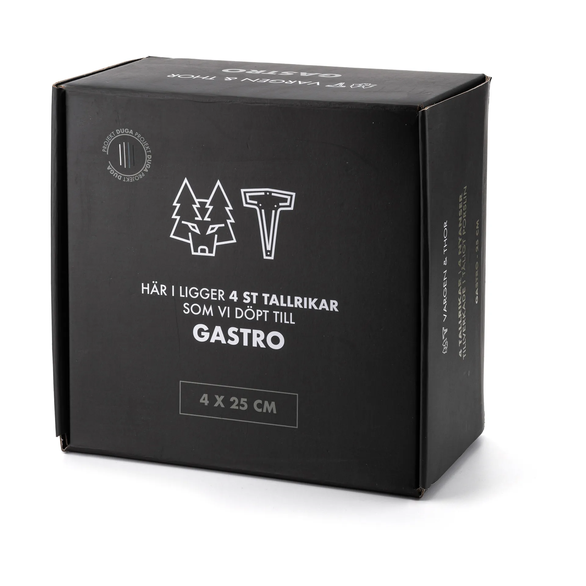 Gastro plate Ø25 cm 4-pack, White. sandgrey. antracit. black Vargen & Thor