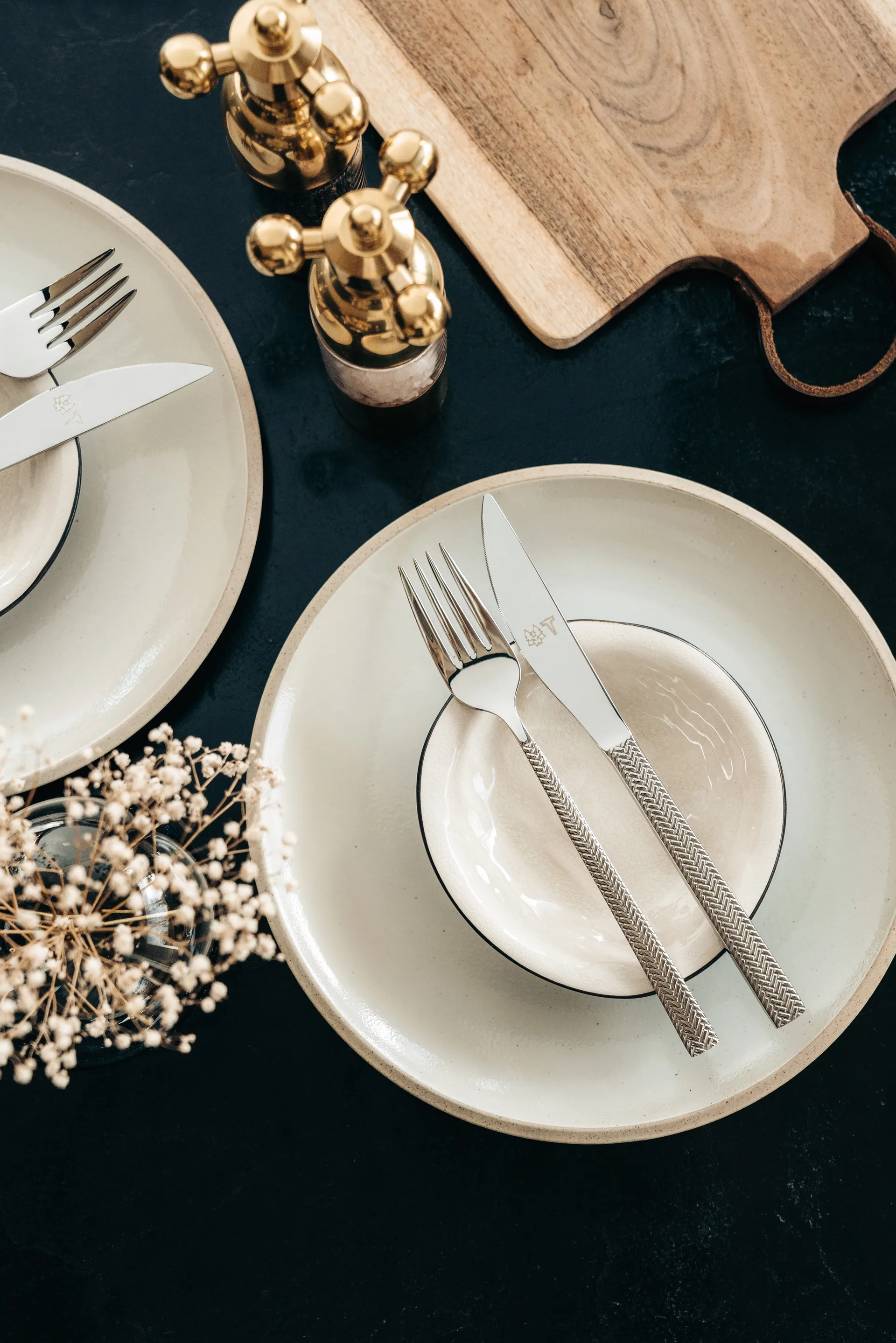 Glöd cutlery 16 pieces, Fishbone pattern Vargen & Thor