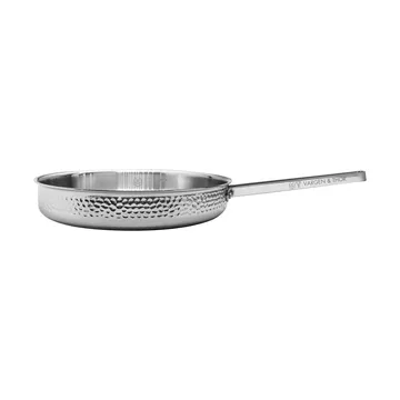 Modell M1 hammered sauce pan Ø28 cm - Chrome with lid - Vargen & Thor