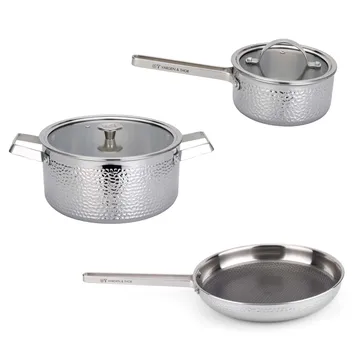Vargen & Thor chrome plated pot set - 3 pieces - Vargen & Thor