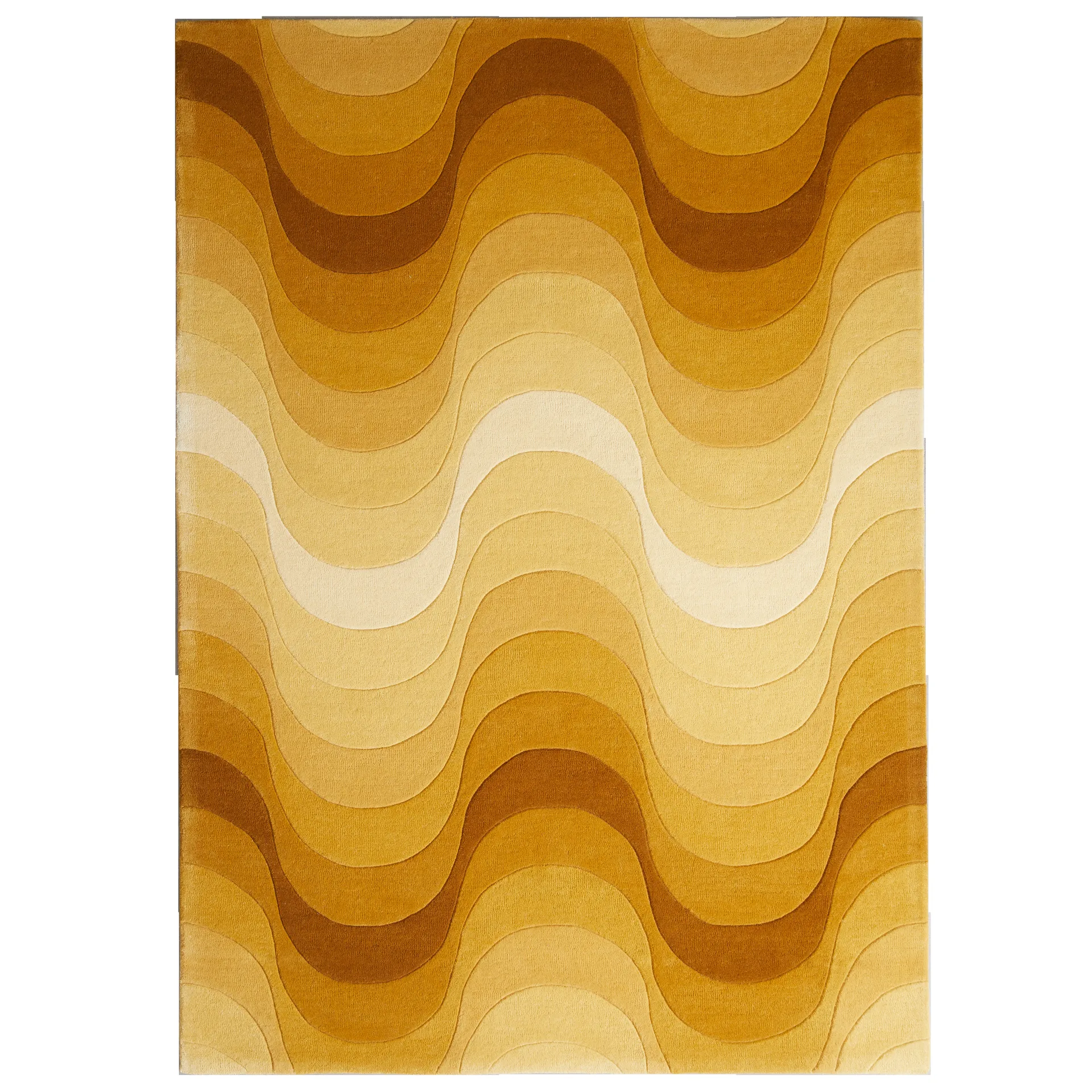 Wave rug 170x240 cm, Yellow Verpan