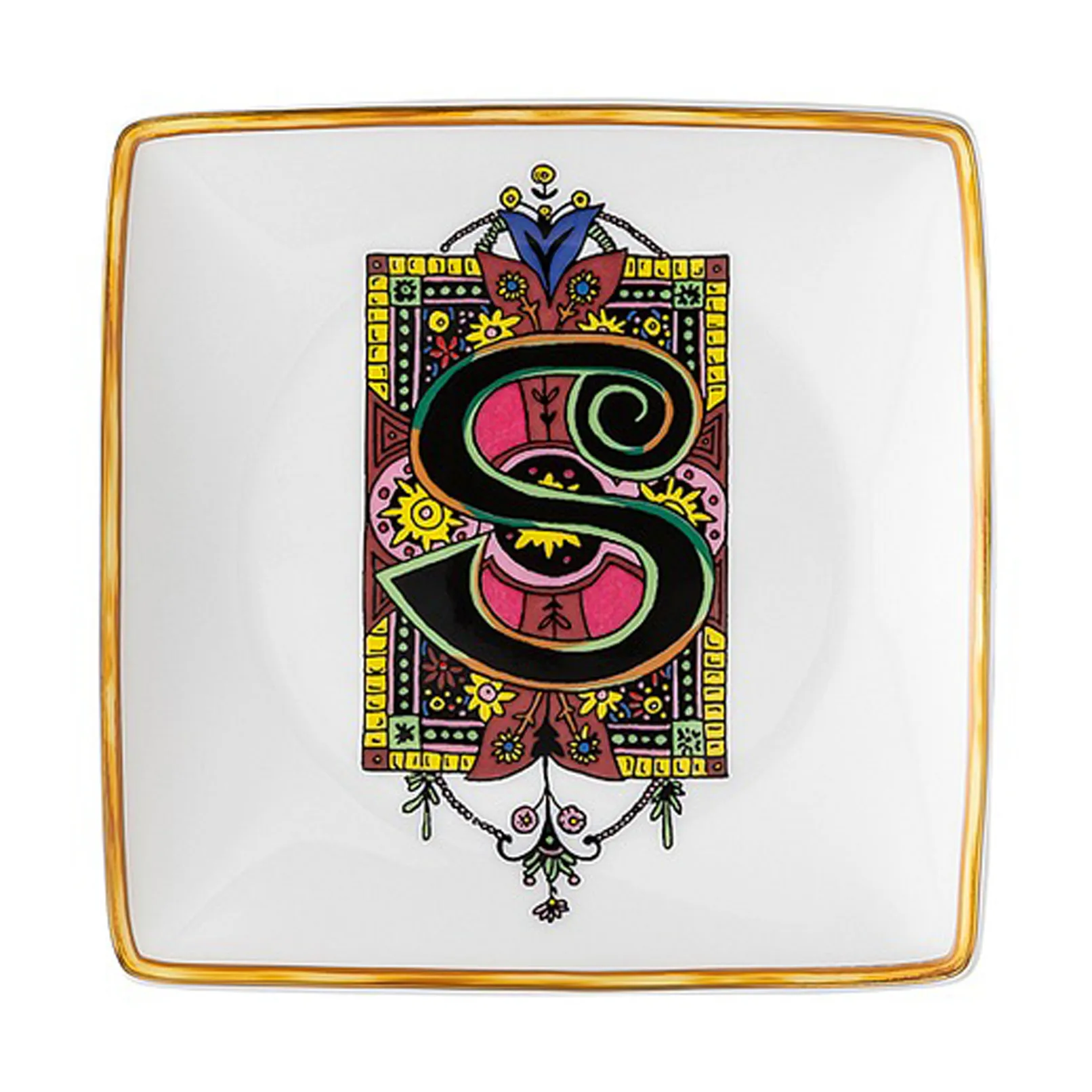 Versace Holiday Alphabet saucer 12 cm 7-pack, Versace Versace