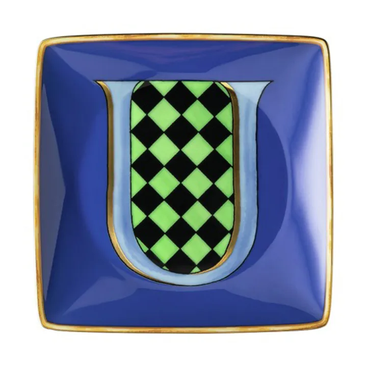 Versace Holiday Alphabet saucer 12 cm - U - Versace