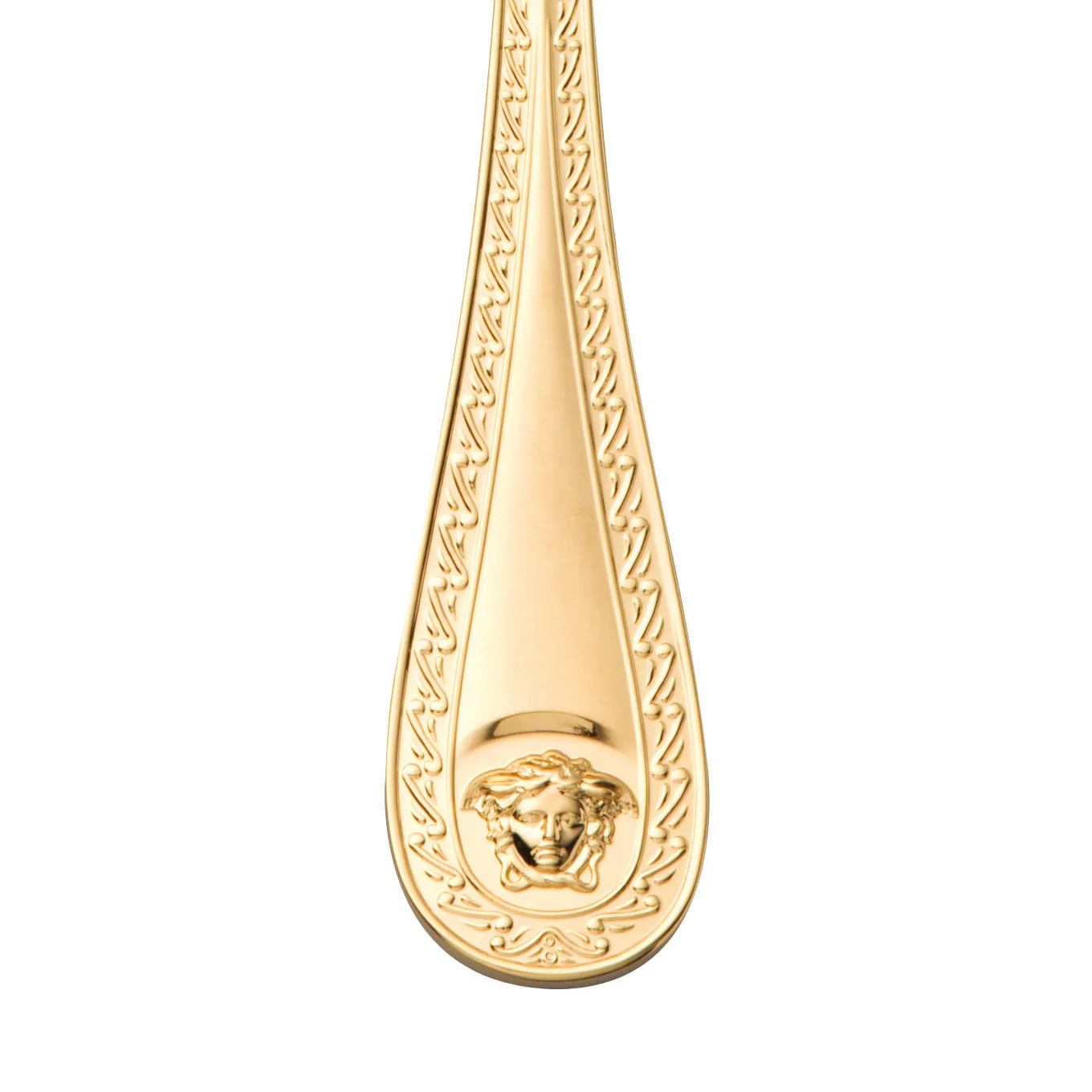 Versace Medusa sauce ladle, Gold plated Versace