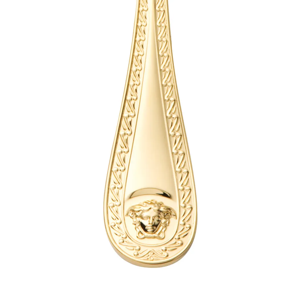 Versace Medusa sauce ladle small, Gold plated Versace