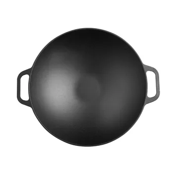 Cast iron wok pan 36 cm - Black - Victoria