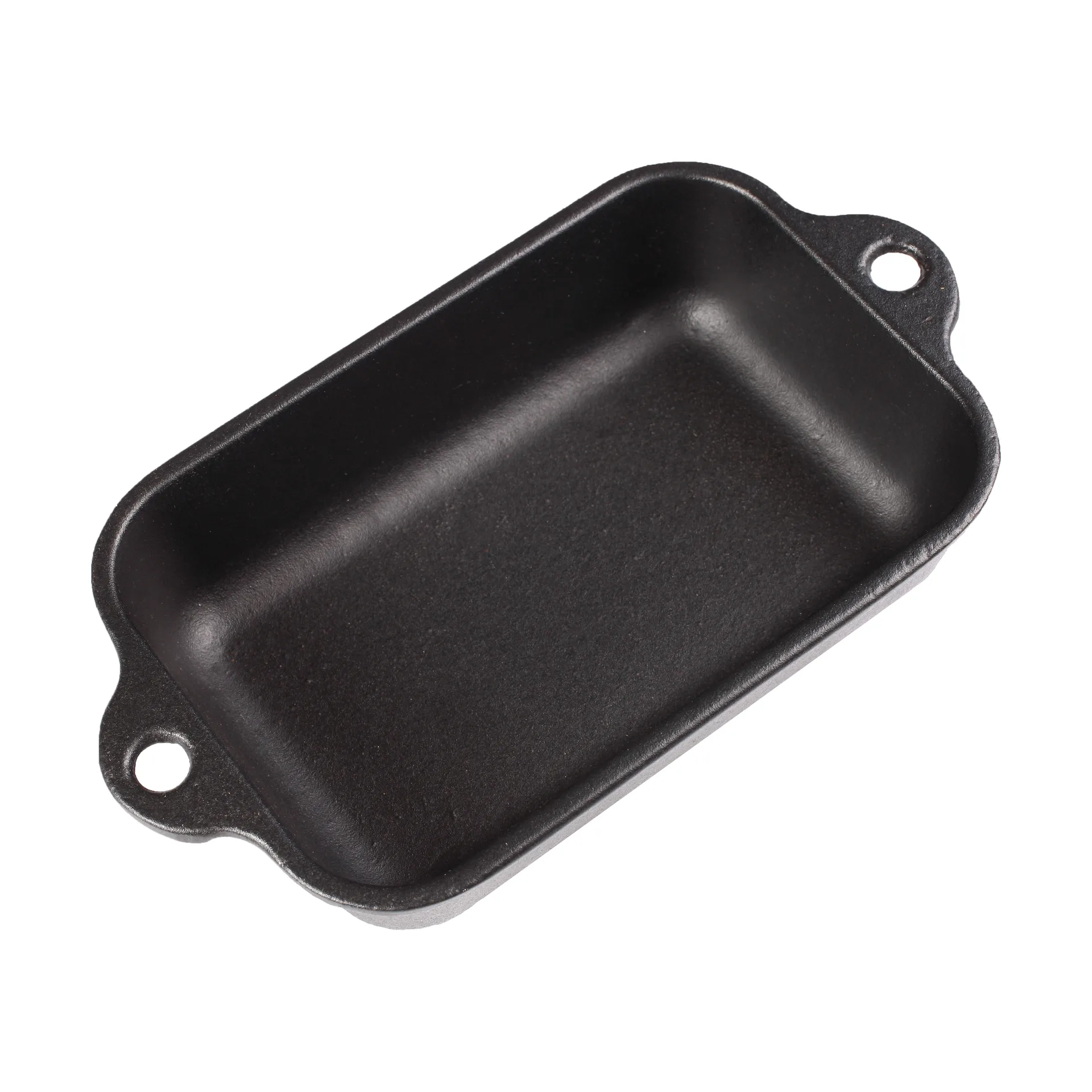 Oven dish cast iron enameled 12x18 cm, Black Victoria