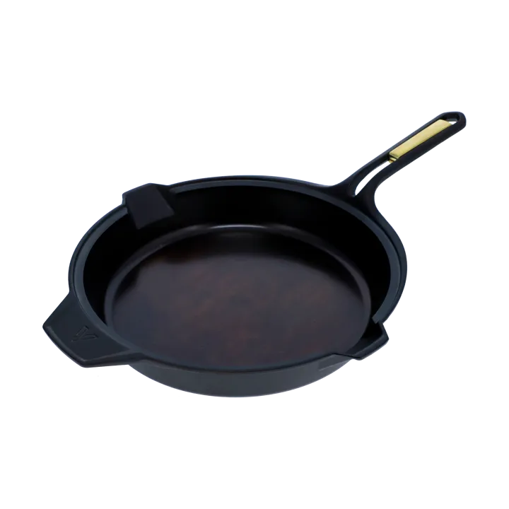 Signature frying pan polished cast iron 25 cm - Black - Victoria