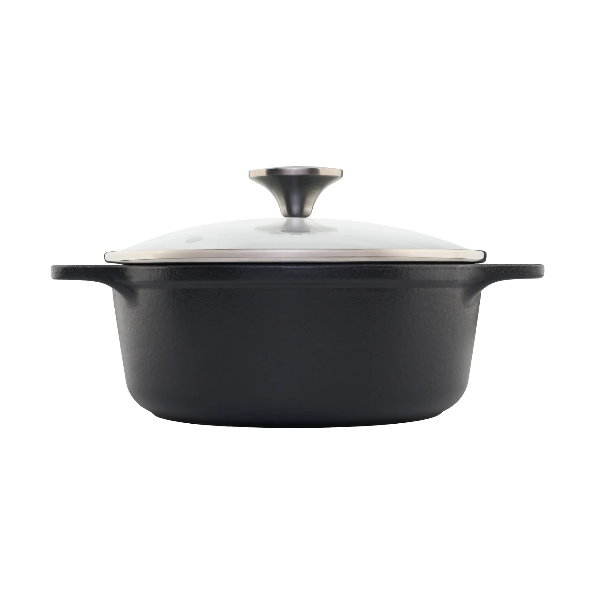 Victoria cast iron casserole with glass lid, pre-seasoned, 1.9 l Victoria
