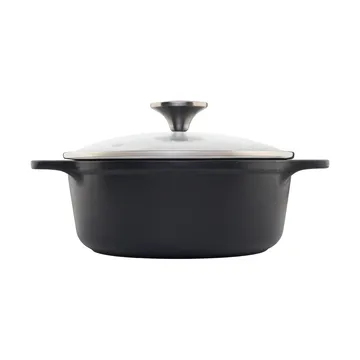 Victoria cast iron casserole with glass lid, pre-seasoned - 1.9 l - Victoria