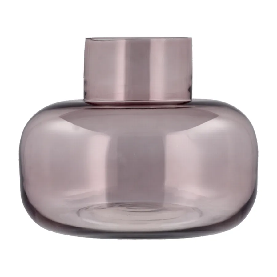 Kehl glass vase Ø24.8, Light red Villa Collection