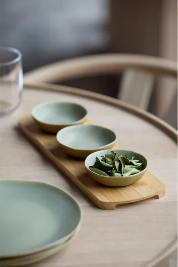 Shoku bamboo tray with 3 bowls - Pure Green - Villa Collection