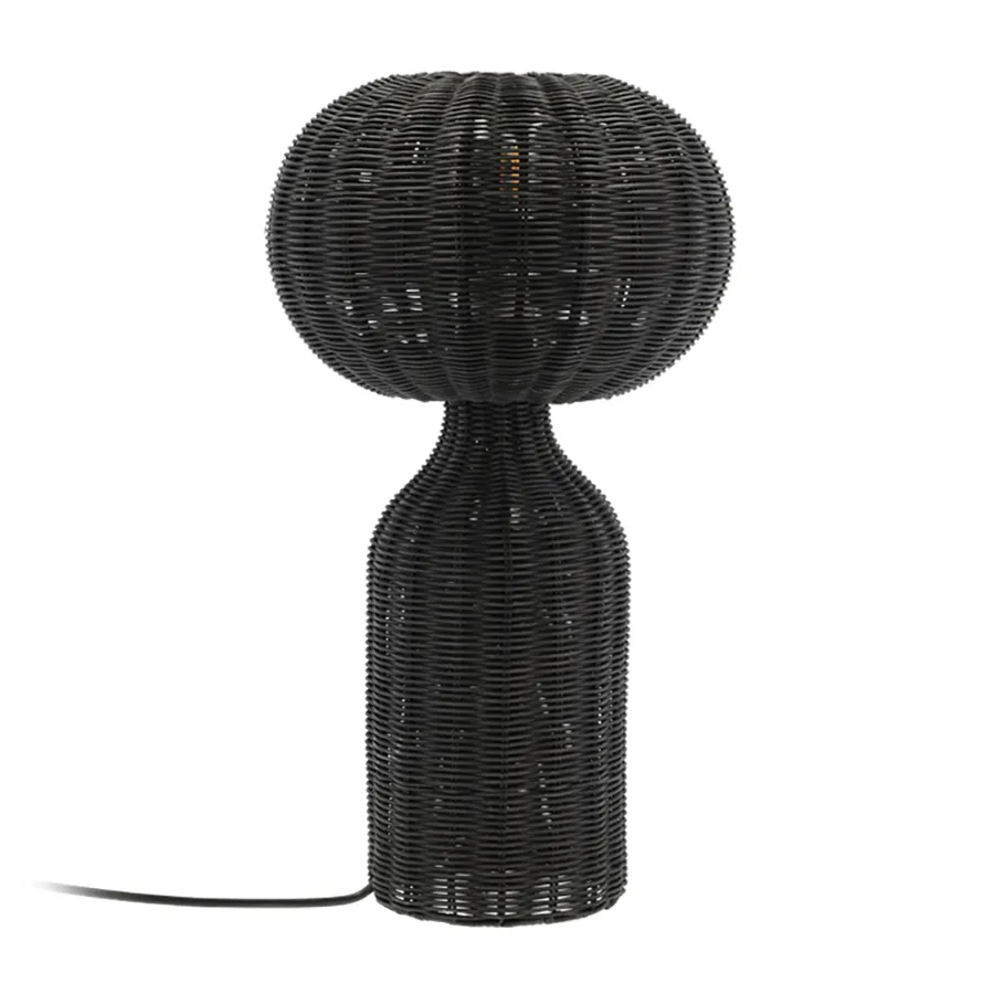 Werna table lamp rattan Ø30 cm, Black Villa Collection