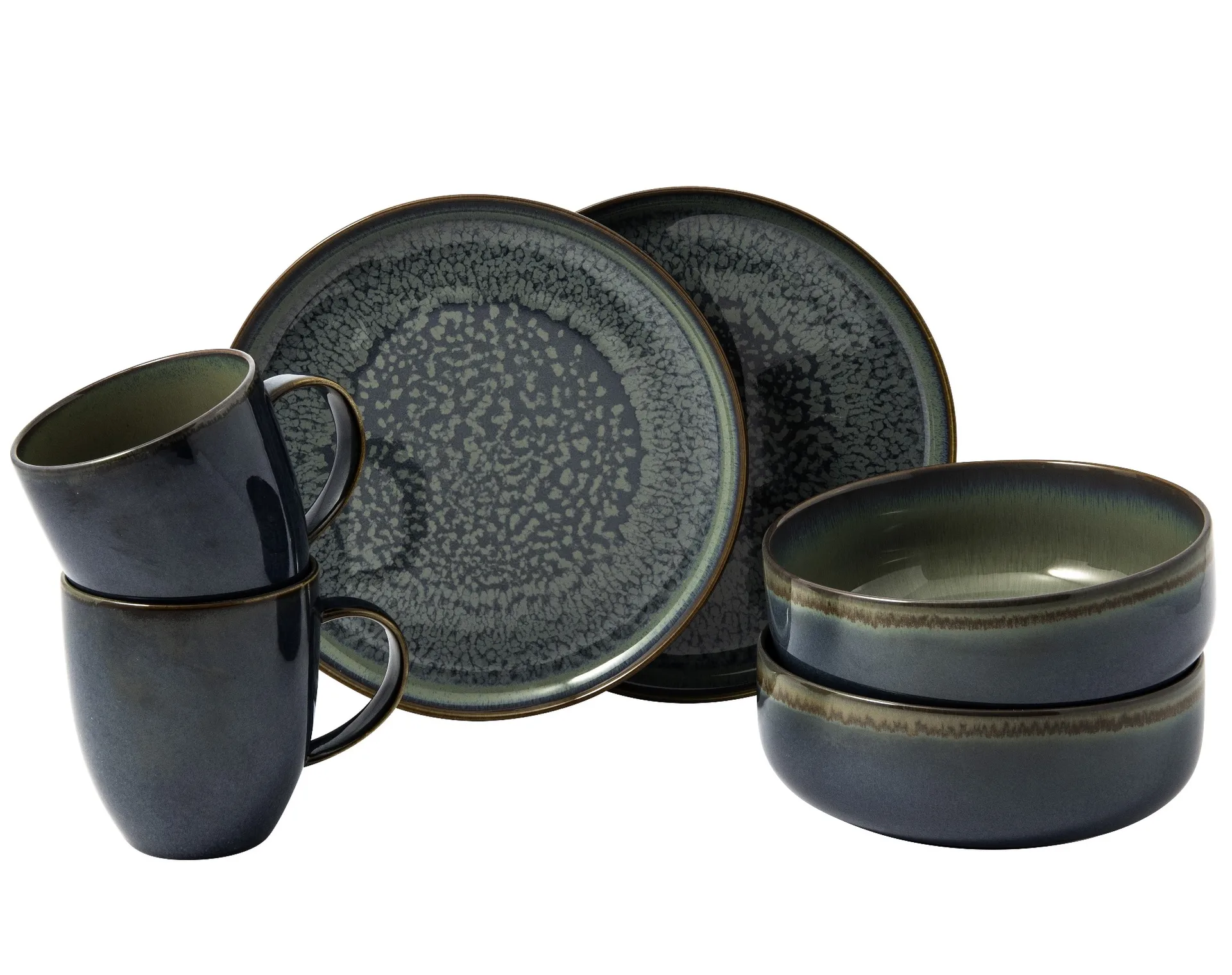 Crafted Breeze breakfast set 6 pieces, Grey-blue Villeroy & Boch