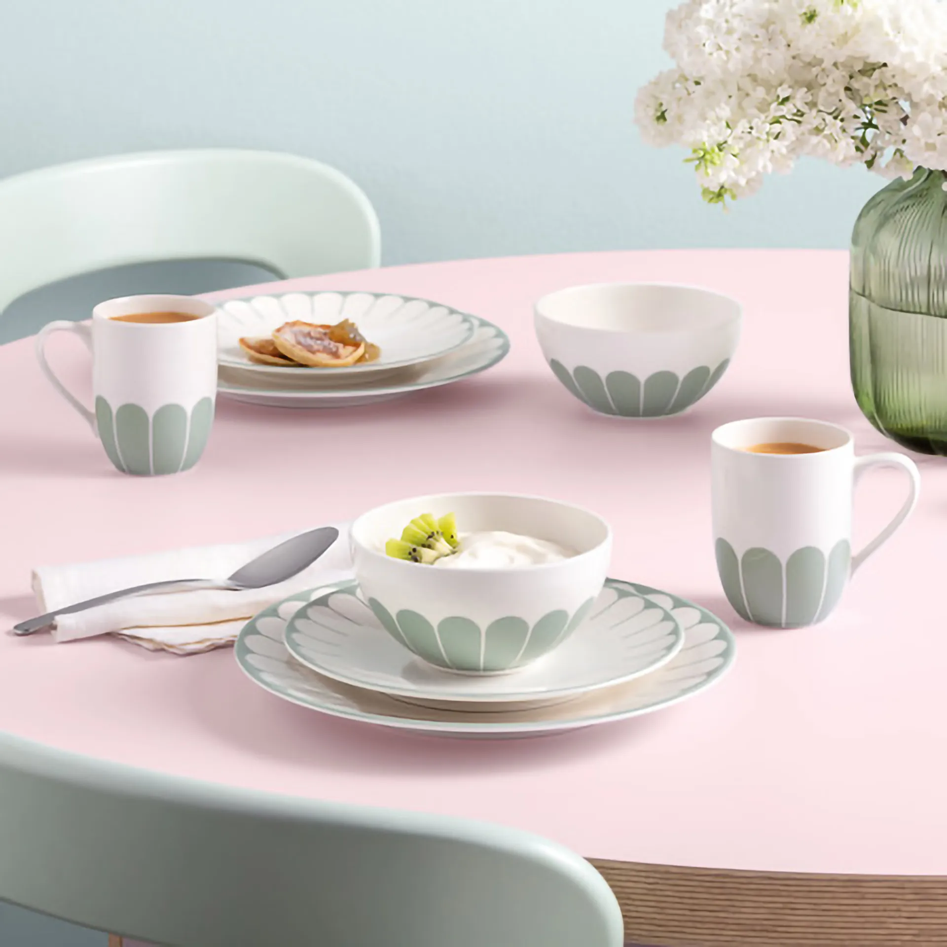 Fleur plate Ø21 cm, White-green Villeroy & Boch