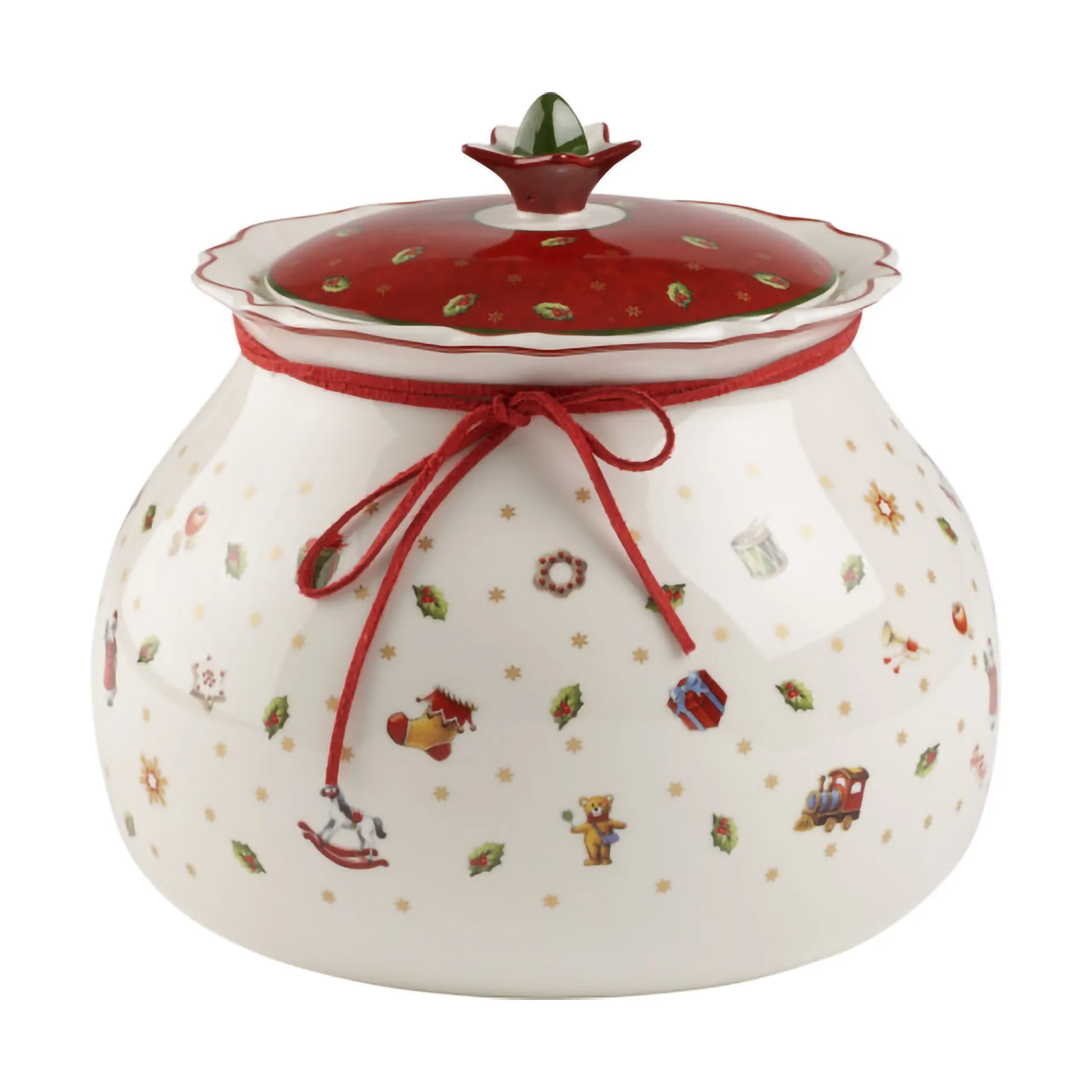 Toy's Delight jar with lid L 3.2 L, White-red Villeroy & Boch