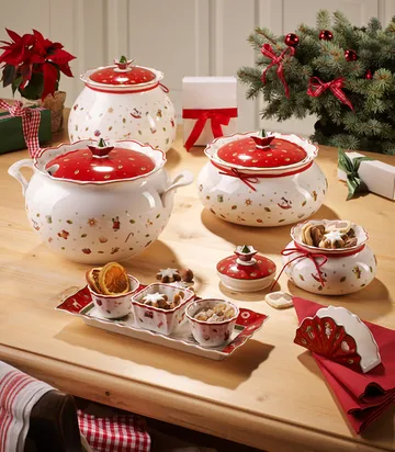 Toy's Delight jar with lid M 1.9 L - White-red - Villeroy & Boch