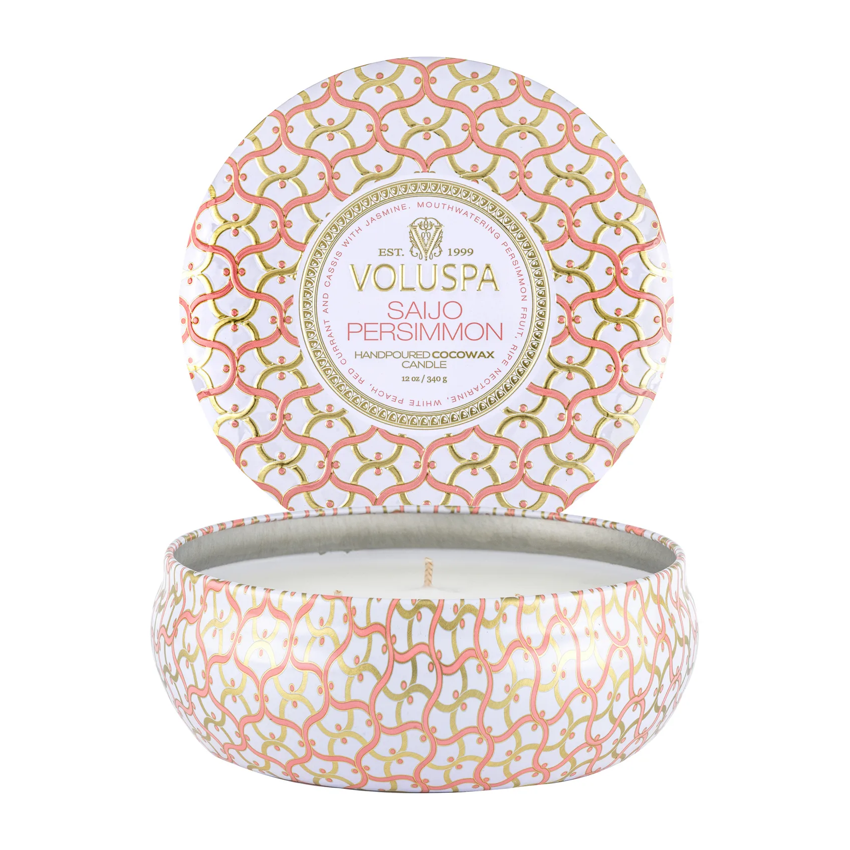 Maison Blanc 3-wick Tin scented 40 hours, Saijo Persimmon Voluspa