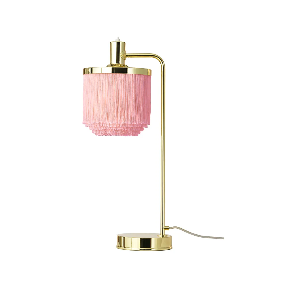 Fringe table lamp, Pale pink Warm Nordic