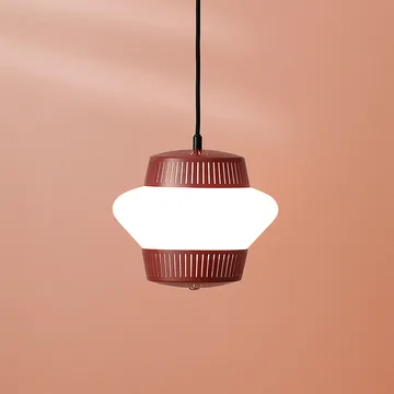 Opal Arch pendant lamp - Sky grey, sandblasted opal - Warm Nordic
