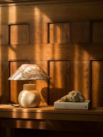 Flat shade lampshade - Honeysuckle blush, Ø30x9 cm - Watt & Veke