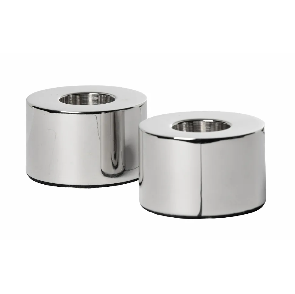 Helix candlestick 2-pack, smooth chrome Watt & Veke