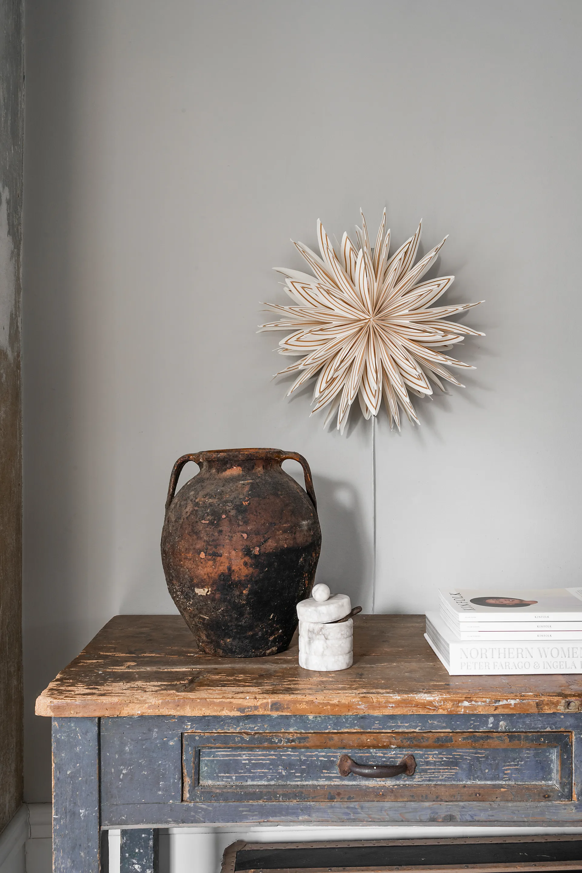 Lovisa advent star Ø50 cm, White-gold Watt & Veke