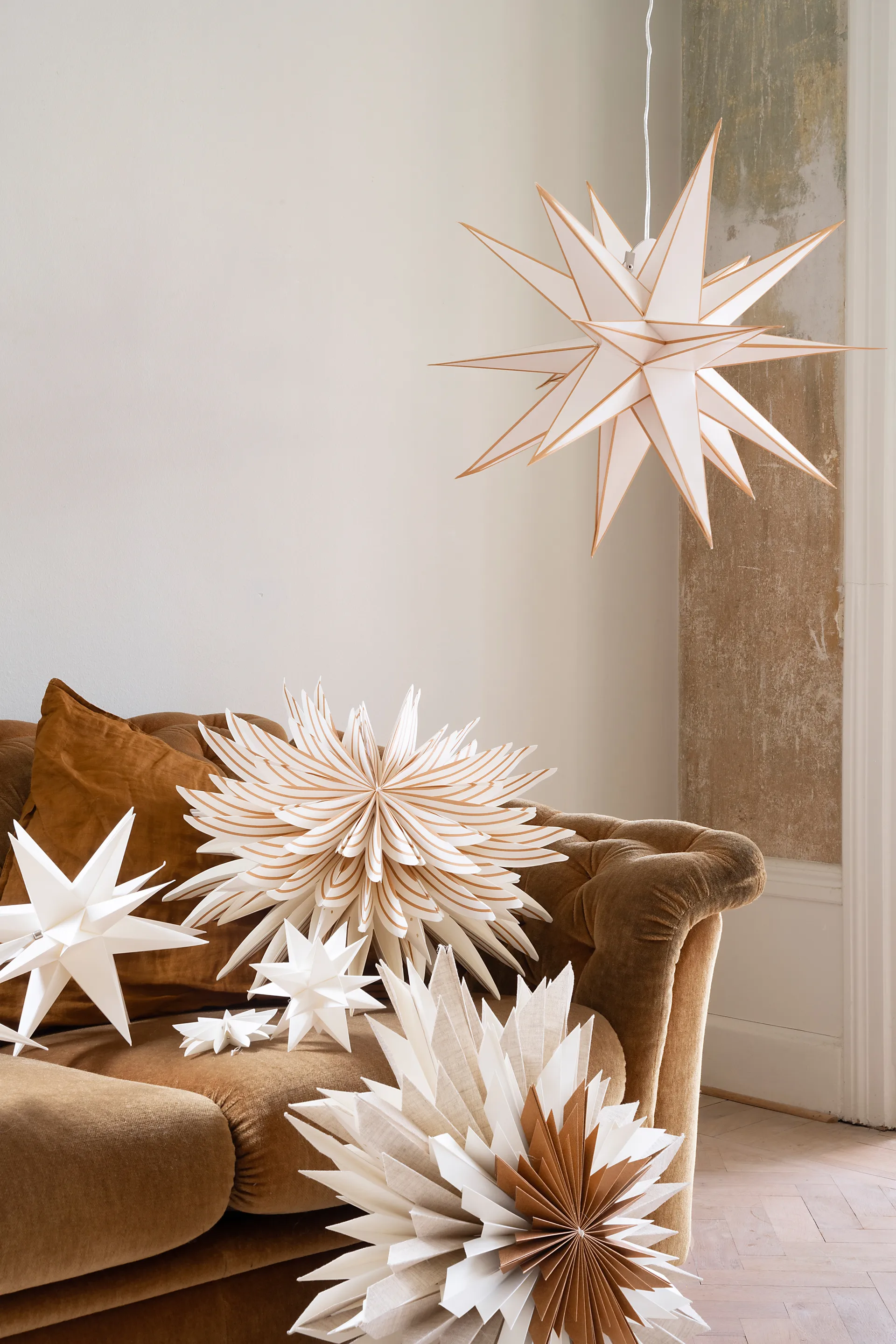Lovisa advent star Ø50 cm, White-gold Watt & Veke