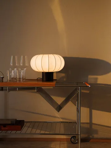 Lunari table lamp - White-Dark ash, Ø32x24 cm - Watt & Veke