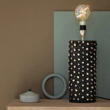 Peggy lamp base 28 cm - Black-silver - Watt & Veke